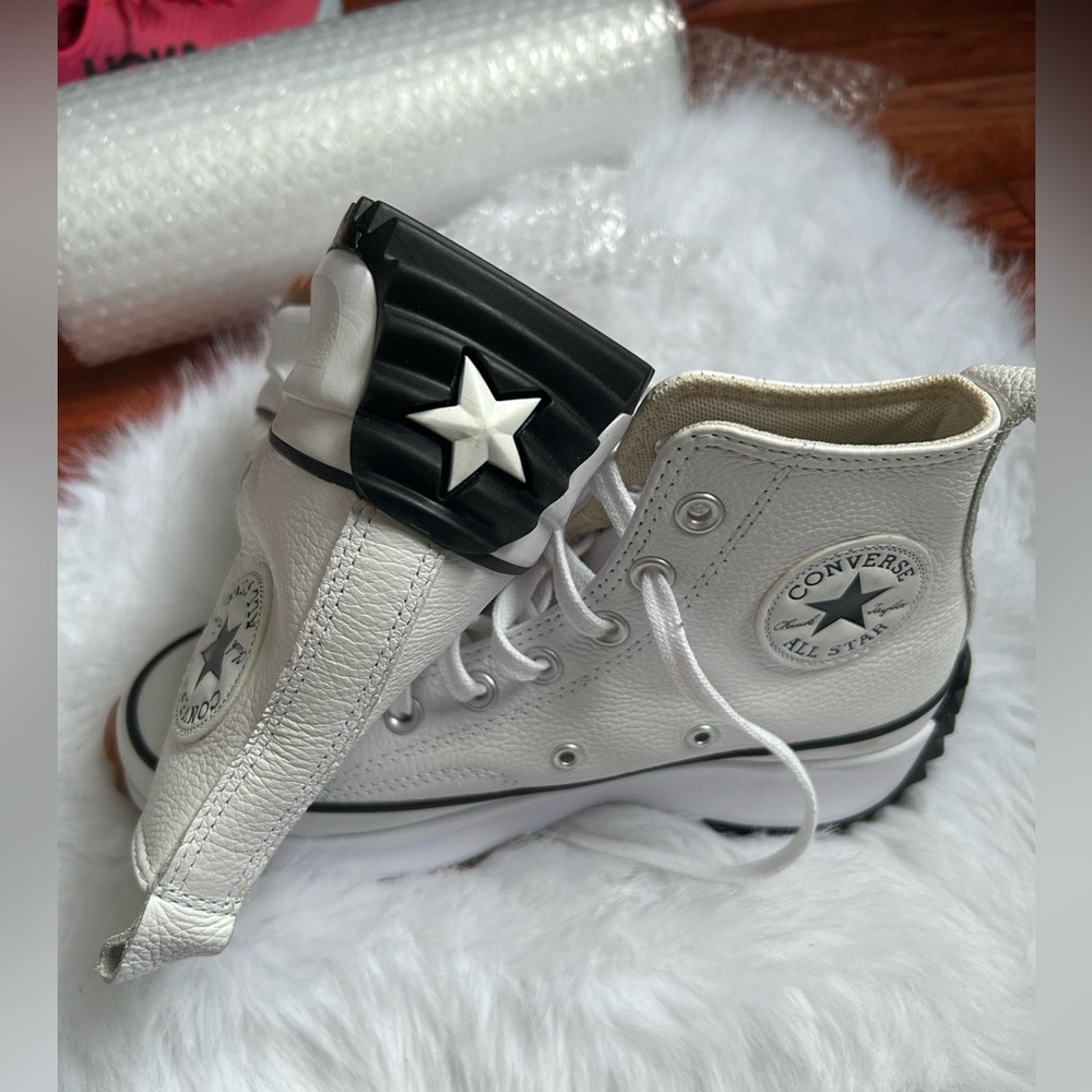 Converse White and Black High-Top Sneakers